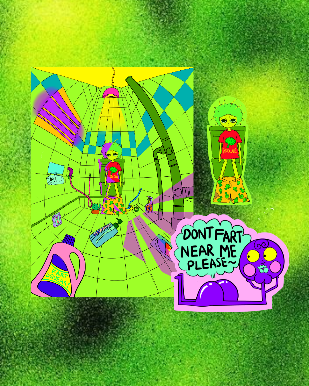 This month's bobo mail: art print and stickers
